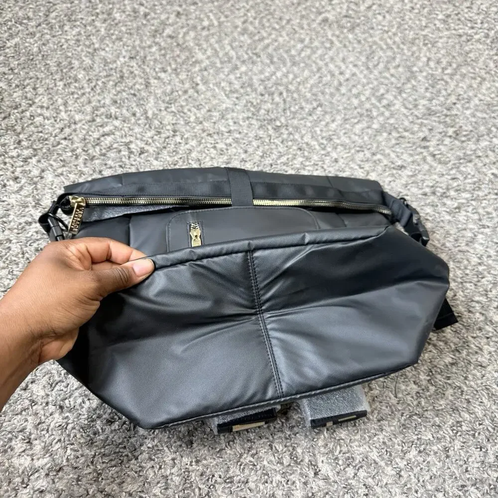 Versace Parfums Rider Black Gold Backpack Shoulder Bag Travel Gym Work Commute